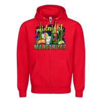 Red Midnight Margaritas Zipper Hoodie - texasbilliewilder