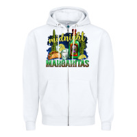White Midnight Margaritas Zipper Hoodie - texasbilliewilder