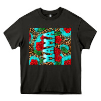 Asphalt rose leopard mama Heavy Core Tee - AdoDesignShop