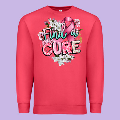 Find A Cure Cancer Awareness Premium Sweatshirt Designed By Cowgirlartshop