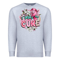 Heather Grey find a cure cancer awareness Premium Sweatshirt - CowGirlArtShop