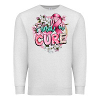 Oatmeal Heather find a cure cancer awareness Premium Sweatshirt - CowGirlArtShop