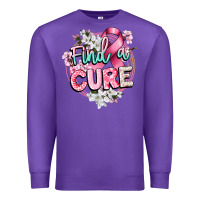 Purple find a cure cancer awareness Premium Sweatshirt - CowGirlArtShop