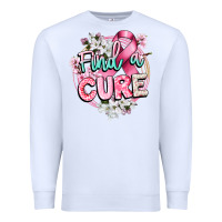 White find a cure cancer awareness Premium Sweatshirt - CowGirlArtShop