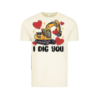 Vintage Arctic i dig you valentines excavator Vintage Tee - MaliasSmallBusiness