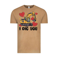 I Dig You Valentines Excavator Vintage Tee | Teevron
