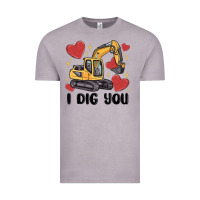 Vintage Zinc i dig you valentines excavator Vintage Tee - MaliasSmallBusiness