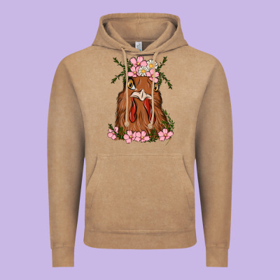 Chicken Vintage Hoodie Designed By Maliassmallbusiness