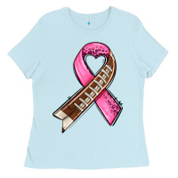 Baby Blue breast cancer sport ribbons Ladies Tee - AdoDesignShop