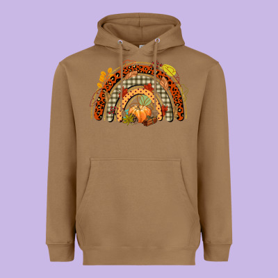 Fall Rainbow Heavyweight Hoodie Designed By Cowgirlartshop