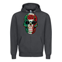 Smoke Mexican Skull Zipper Hoodie - texasbilliewilder