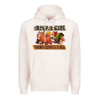 Pale Pink just a girl who loves fall Premium Hoodie - CowGirlArtShop