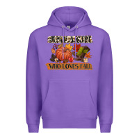 Purple just a girl who loves fall Premium Hoodie - CowGirlArtShop