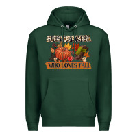 Sports Green just a girl who loves fall Premium Hoodie - CowGirlArtShop
