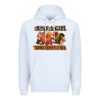 White just a girl who loves fall Premium Hoodie - CowGirlArtShop