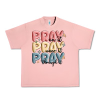 Salmon pray on it pray over it pray through it Urban Heavy Tee - MaliasSmallBusiness