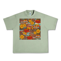 Oil Green pumpkin plaid sunflower seamless Urban Heavy Tee - AdoDesignShop