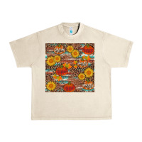 Sandshell pumpkin plaid sunflower seamless Urban Heavy Tee - AdoDesignShop