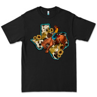 Black rodeo sunflower texas map Premium Tee - JahusDesignShop