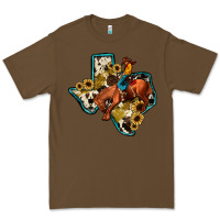 Cacao rodeo sunflower texas map Premium Tee - JahusDesignShop