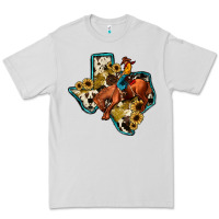 Dove Grey rodeo sunflower texas map Premium Tee - JahusDesignShop