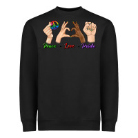 Black Peace Love Pride Heavyweight Sweatshirt - BundleAndBundleShop
