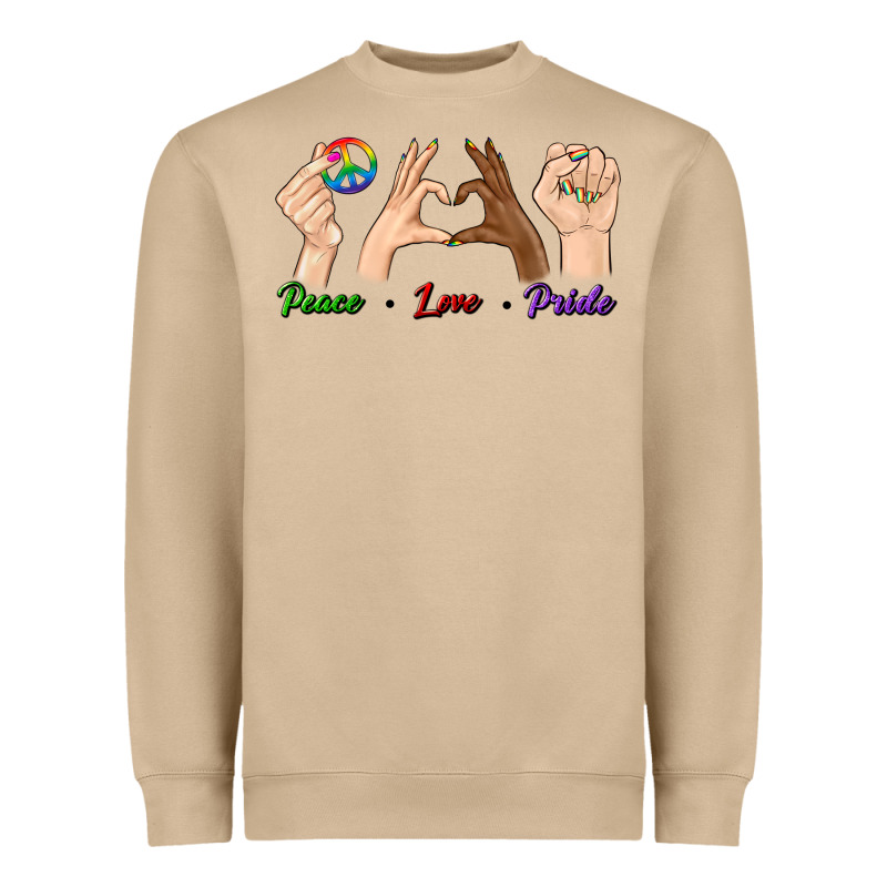 Peace Love Pride Heavyweight Sweatshirt by BundleAndBundleShop | Teevron