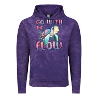 Cloud Purple go with flow turtle Vintage Hoodie - MaliasSmallBusiness