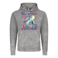 Cloud Rock go with flow turtle Vintage Hoodie - MaliasSmallBusiness