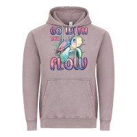 Vintage Zinc go with flow turtle Vintage Hoodie - MaliasSmallBusiness