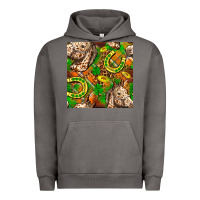 Pigment Tornado St. Patrick's Day Horse With Horseshoes Seamless Urban Hoodie - FaDigitalArtStudio