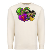Sandshell mardi gras hearts Premium Sweatshirt - CowGirlArtShop