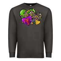 Smoke mardi gras hearts Premium Sweatshirt - CowGirlArtShop