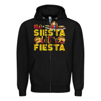 Black No Siesta Let's Fiesta Zipper Hoodie - texasbilliewilder