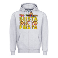 Heather Grey No Siesta Let's Fiesta Zipper Hoodie - texasbilliewilder
