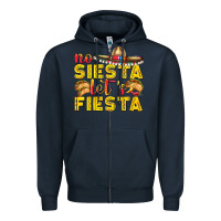 Navy No Siesta Let's Fiesta Zipper Hoodie - texasbilliewilder
