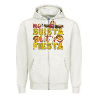 Oatmeal Heather No Siesta Let's Fiesta Zipper Hoodie - texasbilliewilder