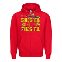 Red No Siesta Let's Fiesta Zipper Hoodie - texasbilliewilder