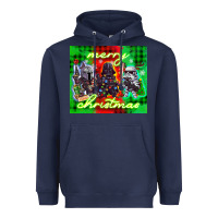 Navy merry christmas gnomies Heavyweight Hoodie - CowGirlArtShop