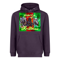 Plum merry christmas gnomies Heavyweight Hoodie - CowGirlArtShop
