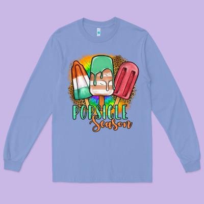 Popsicle Season Long Sleeve Tee Designed By Jahusdesignshop