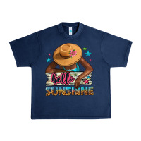 Navy hello sunshine Urban Heavy Tee - NancyCooperArtShop