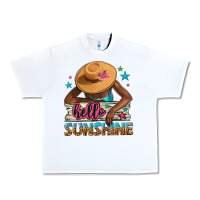 White hello sunshine Urban Heavy Tee - NancyCooperArtShop