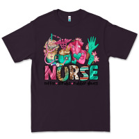 Plum nurse coffee scrubs rubber gloves Premium Tee - Jasminsmagicworld