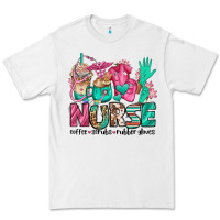White nurse coffee scrubs rubber gloves Premium Tee - Jasminsmagicworld
