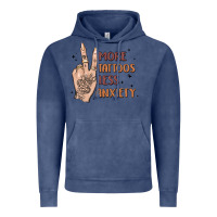 More Tattoos Less Anxiety Vintage Hoodie | Teevron
