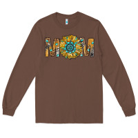 Chestnut Western Mom With Gemstone And Sunflower Long Sleeve Tee - BundleAndBundleShop