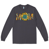 Smoke Western Mom With Gemstone And Sunflower Long Sleeve Tee - BundleAndBundleShop