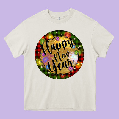Christmas Happy New Year Heavy Core Tee Designed By Artiststas