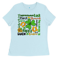 Baby Blue st patrick s day Ladies Tee - Artiststas